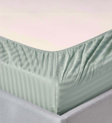 OOYYO 160x200 Pamuk Saten Lastikli Çarşaf Seti Mint Yeşili